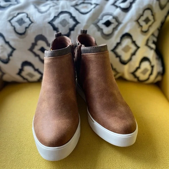 SUGAR brown wedge sneakers - Picture 3 of 9